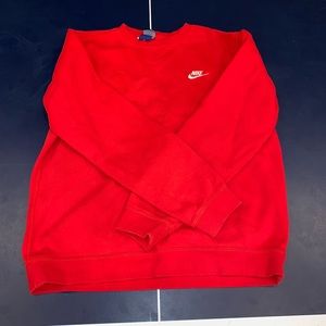Red Nike Crewneck Sweater